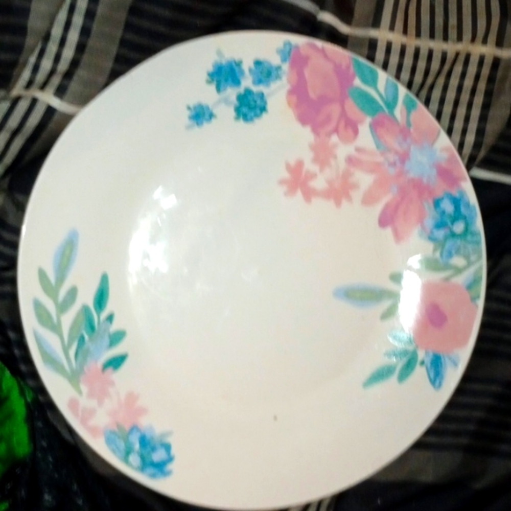 Royal Norfolk Spring Pastel Dinner Plate Rose Teal Flowers